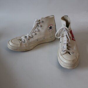 Womens Converse Chuck Taylor Commes des Garcons White Red All Star Sneakers W/8